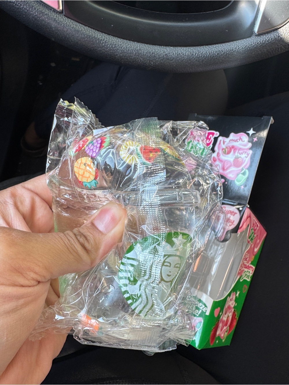 RARE COLOR Starbucks Nee Doh Drink Squishy Toy - Clear